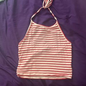 Brandy Melville Striped Cropped Halter